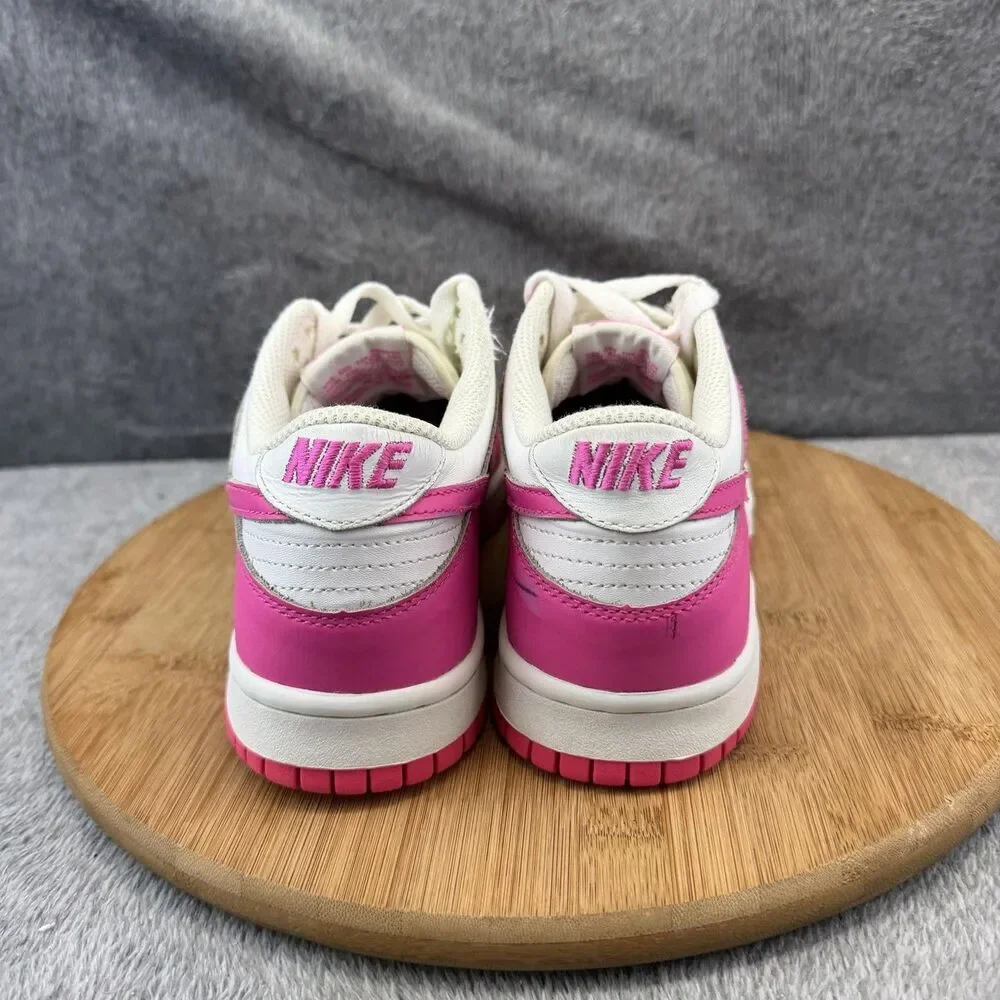 Nike Dunk Low Shoes Boys Size 6.5Y Pink Sneakers FB9109-102 No Insoles